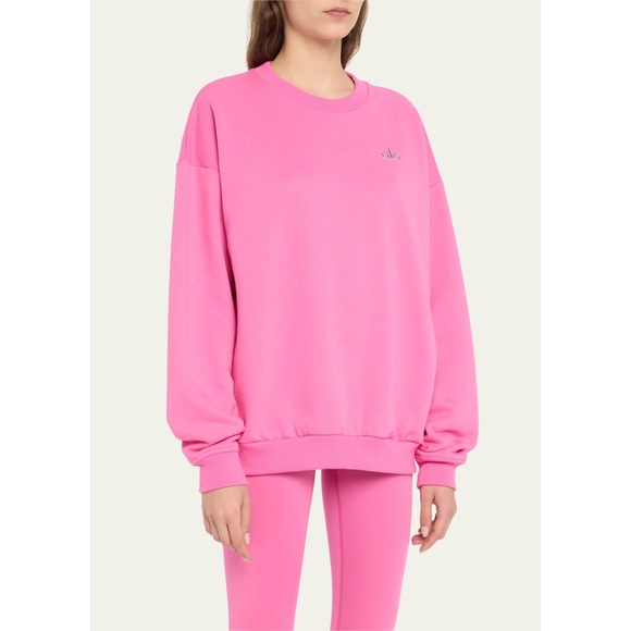 Alo Yoga Accolade Crew Neck Pullover Paradise Pink S - Picture 8 of 13